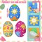 3 Pcs Easter Eggs Pillow Soft Plush Easter Eggs Shaped Pillow with PP Cotton Filling